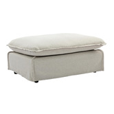 Temple &amp; Webster Montauk 3 Seater Slipcover Sofa &amp; Ottoman Set