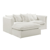Temple &amp; Webster Montauk 3 Seater Slipcover Sofa &amp; Ottoman Set
