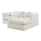 Temple &amp; Webster Montauk 3 Seater Slipcover Sofa &amp; Ottoman Set