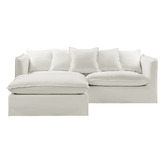 Temple &amp; Webster Montauk 3 Seater Slipcover Sofa &amp; Ottoman Set