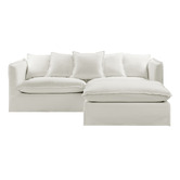 Temple &amp; Webster Montauk 3 Seater Slipcover Sofa &amp; Ottoman Set