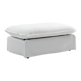 Temple &amp; Webster Montauk 3 Seater Slipcover Sofa &amp; Ottoman Set