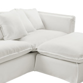 Temple &amp; Webster Montauk 3 Seater Slipcover Sofa &amp; Ottoman Set