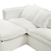 Temple &amp; Webster Montauk 3 Seater Slipcover Sofa &amp; Ottoman Set