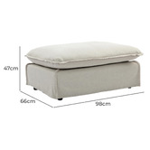 Temple &amp; Webster Montauk 3 Seater Slipcover Sofa &amp; Ottoman Set