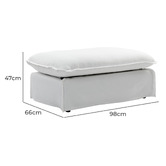Temple &amp; Webster Montauk 3 Seater Slipcover Sofa &amp; Ottoman Set