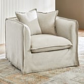 Temple &amp; Webster Montauk Slipcover Reversible Chaise Sofa &amp; Armchair Set