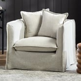 Temple &amp; Webster Montauk Slipcover Reversible Chaise Sofa &amp; Armchair Set