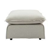 Temple &amp; Webster Montauk Upholstered Armchair &amp; Slipcover Ottoman Set