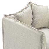 Temple &amp; Webster Montauk Upholstered Armchair &amp; Slipcover Ottoman Set