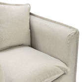 Temple &amp; Webster Montauk Upholstered Armchair &amp; Slipcover Ottoman Set