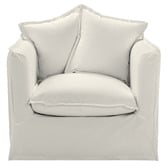 Temple &amp; Webster Montauk Slipcover Reversible Chaise Sofa &amp; Armchair Set
