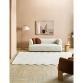 Temple &amp; Webster Sicily Scalloped Wool Rug