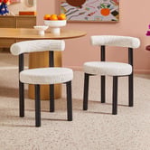 Temple &amp; Webster Roselin Boucle Dining Chairs