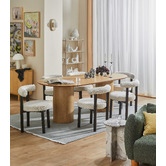 Temple &amp; Webster Roselin Boucle Dining Chairs