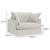 Temple &amp; Webster Softy Premium Oversized SIipcover Armchair
