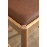 Temple &amp; Webster 63cm Louie Arched Rattan and Solid Beech Wood Bar Stool