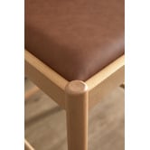 Temple &amp; Webster 66cm Louie Arched Rattan &amp; Solid Beech Wood Bar Stool
