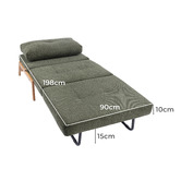 Temple &amp; Webster Brad Upholstered Single Sofa Bed