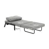 Temple &amp; Webster Brad Upholstered Single Sofa Bed