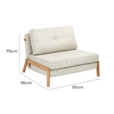 Temple &amp; Webster Brad Upholstered Single Sofa Bed