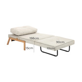 Temple &amp; Webster Brad Upholstered Single Sofa Bed