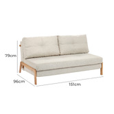 Temple &amp; Webster Brad Upholstered Double Sofa Bed