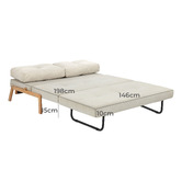 Temple &amp; Webster Brad Upholstered Double Sofa Bed