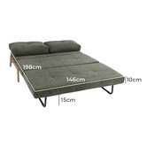 Temple &amp; Webster Brad Upholstered Double Sofa Bed
