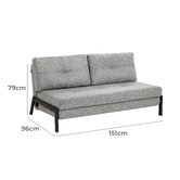 Temple &amp; Webster Brad Upholstered Double Sofa Bed