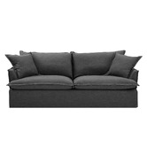 Temple &amp; Webster Softy Premium 3 Seater Queen Slipcover Sofa Bed