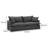 Temple &amp; Webster Softy Premium 3 Seater Queen Slipcover Sofa Bed