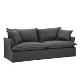 Temple &amp; Webster Softy Premium 3 Seater Queen Slipcover Sofa Bed
