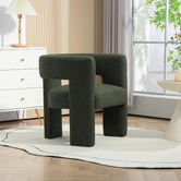 Temple &amp; Webster Pomaire 3 Legged Boucle Occasional Chair