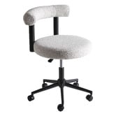 Temple &amp; Webster Hannon Boucle Office Chair &amp; Brianna 3 Drawer Desk Set