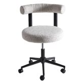 Temple &amp; Webster Hannon Boucle Office Chair &amp; Brianna 3 Drawer Desk Set