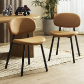 Temple &amp; Webster Millie Faux Leather Dining Chairs