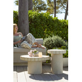 Temple &amp; Webster Clovelly Travertine-look Outdoor Side Table