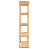 Temple &amp; Webster 5 Tier Ski-Leg Oak Wood Bookcase