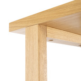 Temple &amp; Webster 5 Tier Ski-Leg Oak Wood Bookcase