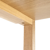 Temple &amp; Webster 5 Tier Ski-Leg Oak Wood Bookcase