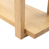 Temple &amp; Webster 5 Tier Ski-Leg Oak Wood Bookcase