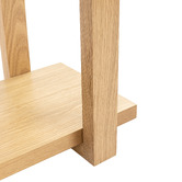 Temple &amp; Webster 5 Tier Ski-Leg Oak Wood Bookcase