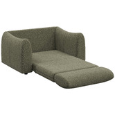 Temple &amp; Webster Aldo 1.5 Seater Oversized Single Boucle Sofa Bed