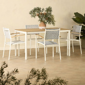 Temple &amp; Webster 4 Seater Coogee Eucalyptus Wood Outdoor Dining Set