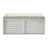 Temple &amp; Webster 2 Seater Malibu Aluminium Outdoor Storage Bench
