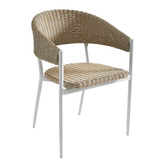 Temple &amp; Webster Wanda PE Wicker &amp; Aluminium Outdoor Dining Chairs