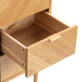 Temple &amp; Webster Dion Herringbone Oak Wood Chest of Drawers