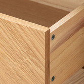 Temple &amp; Webster Dion Herringbone Oak Wood Chest of Drawers