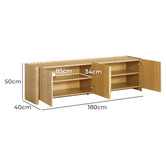 Temple &amp; Webster 180cm Ronan 4 Door TV Unit